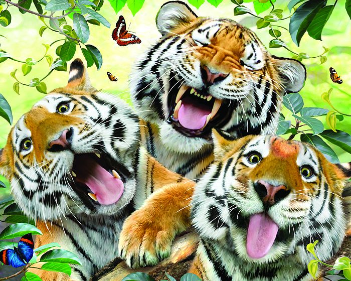 Puzzle Prime 3D 100 pieces: Tigers Selfie 31218.