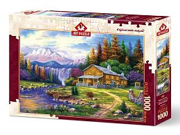 Puzzle Art Puzzle 1000 pieces: Sunset in the mountains