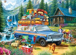 Eurographics 1000 parts Puzzle: Loading a Jeep Wagoneer
