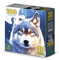 3D Jazzle Puzzle 100 pieces: Winter Wolf