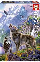 Educa 500 Pieces Puzzle: Wolves in the Rocks