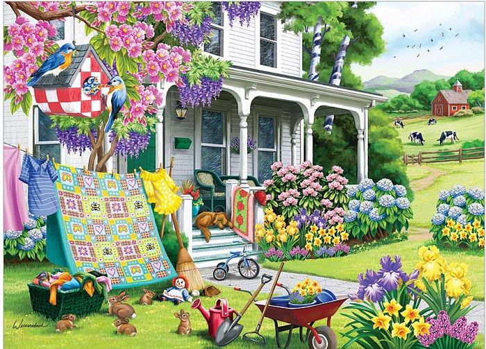Cobble Hill 500 Pieces Puzzle: Spring Cleaning 85070
