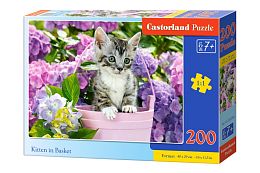 Castorland 200 pieces puzzle: A kitten in a basket