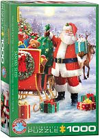 Eurographics 1000 pieces puzzle: Santa with a sleigh