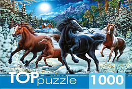 TOP Puzzle 1000 Pieces: Winter Horses