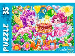 Puzzle Red Cat 35 pieces: Unicorn and Princess