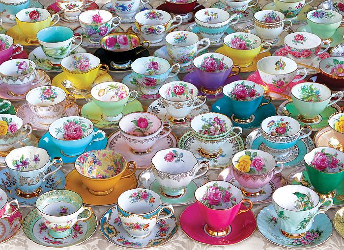 Eurographics 1000 Pieces Puzzle: Tea cups (metal box) 8051-5314