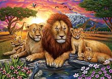 Art Puzzle 1000 pieces: The Lion Family