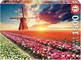 Jigsaw puzzle Educa 1500 parts: Landscape, Tulips