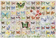 Puzzle Cobble Hill 2000 details: Butterflies and flowers