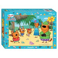 Step puzzle 104 pieces: Three cats (JSC STS)