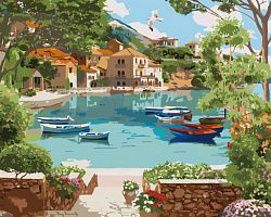 Painting by Numbers Jazzle: A Mediterranean idyll