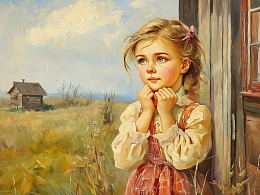 Wooden puzzle with 500 pieces. The most beautiful. A girl with pigtails at home