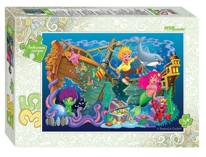 Puzzle Step 35 details: the little Mermaid (Favorite fairy tales) 91172