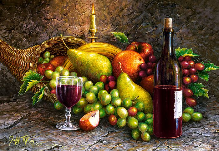 Puzzle Castorland 1000 pieces: Fruit and wine C-104604