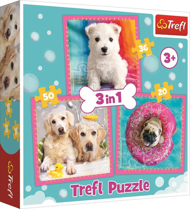 Puzzle Trefl 20х36х50 details: the Puppies swim TR34845