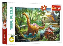 Trefl puzzle 60 pieces: Strolling Dinosaurs