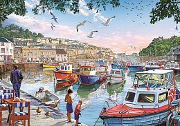 Puzzle Art Puzzle 1000 pieces: the Little fishermen in the harbour
