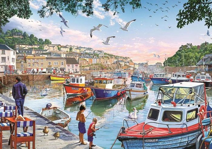 Puzzle Art Puzzle 1000 pieces: the Little fishermen in the harbour 4231