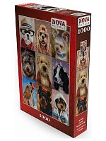 Nova 1000 Puzzle pieces: Cute dogs. Collage