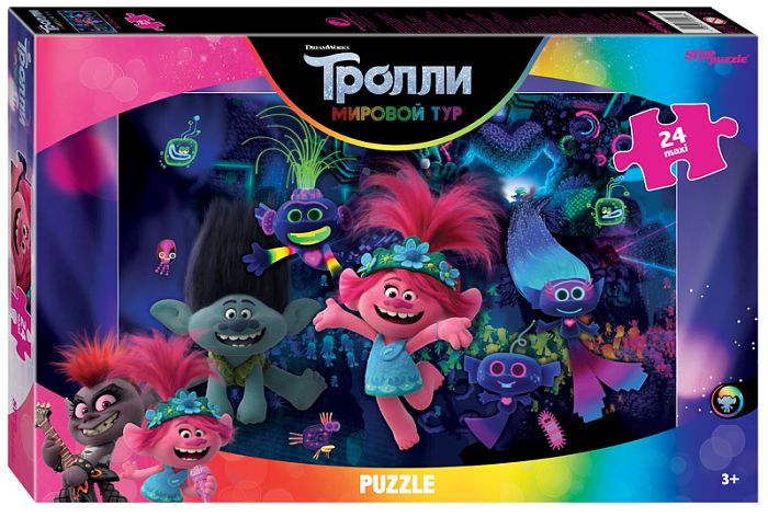 Puzzle Step puzzle 24 Maxi details: Trolls - 2. Techno Life (DreamWorks) 90068