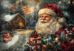 Пазл Алма деревянный 1000 деталей. Новый год. Там, где ходит Дед Мороз