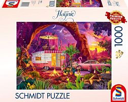Schmidt 1000-piece puzzle: Jeff Haney. A camping paradise in the desert