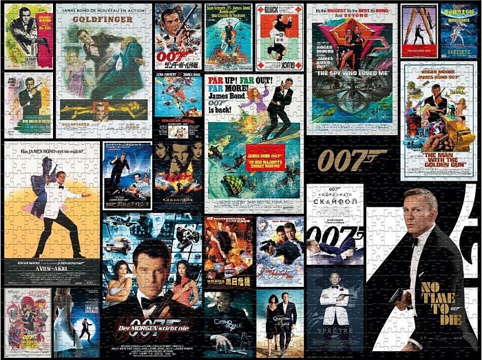 Puzzle Top Trumps 1000 details: James Bond 007 / James Bond Movie Posters WM01313-ML1-6
