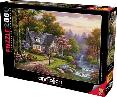 Anatolian 2000 Piece Puzzle: Stonybrook Waterfall Cottage