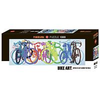 Puzzle Heye 1000 details: Bright Bicycle panorama vertical