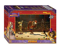 Set of 8 puzzles with 80 pieces: Madagascar 3