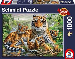 Schmidt 1000 Piece Puzzle: A Tigress with cubs