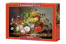 Puzzle Castorland 2000 details: still life with flowers