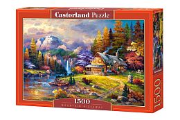 Puzzle 1500 Castorland parts House in the mountains