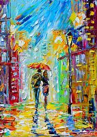 Enjoy 1000 Pieces Puzzle: A Rainy Romance in the City