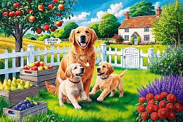 Trefl Puzzle 300 pieces: Dogs in the garden