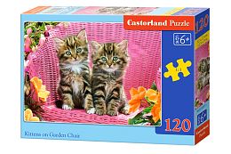 Puzzle Castorland 120 parts: Kittens on a chair