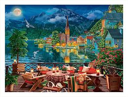 Pintoo 1200-piece puzzle: An evening by the lake in Hallstatt