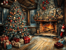 Пазл Алма деревянный 500 деталей. Новый год. Магия рождественского вечера