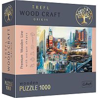 Wooden Trefl Puzzle 1000 details: New York - Collage