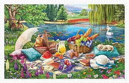 Pintoo 1000-piece puzzle: A picnic with kittens