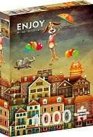 Enjoy 1000 pieces Puzzle: Above the city