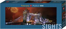 Puzzle Heye 1000 pieces: fireworks. Tower bridge