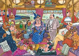 Jumbo 1000 pieces Puzzle: Wasgij. Train robbery! (Mystery 9)