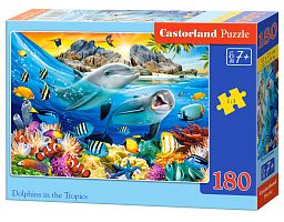 Castorland 180-piece Puzzle: Dolphins in the tropics