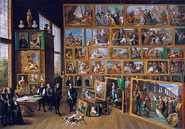 Puzzle Clementoni 2000 details: Teniers. Archduke Leopold in the gallery