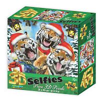 Puzzle Prime 3D 100 details: New Year's selfie of tiger cubs