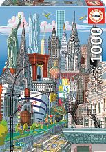 Educa Puzzle 1000 details: New York, Carlo Stanga