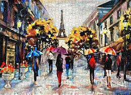 Nova 1000 Pieces Puzzle: Eiffel Streets in rainy weather