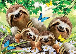 Puzzle Educa 500 items: Family selfie sloths